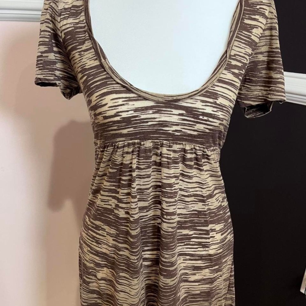 🧁y2k brown two tone babydoll top medium - Picture 2 of 7